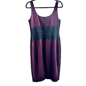 Bailey 44 Dracula's Lover Dress Burgundy Black Lace on Waist Sleeveless Large